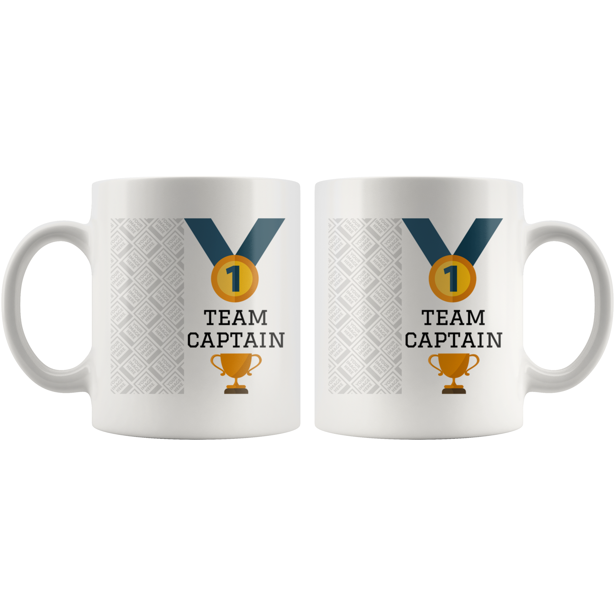 #1 Team Captain with Medal Personalized Mug