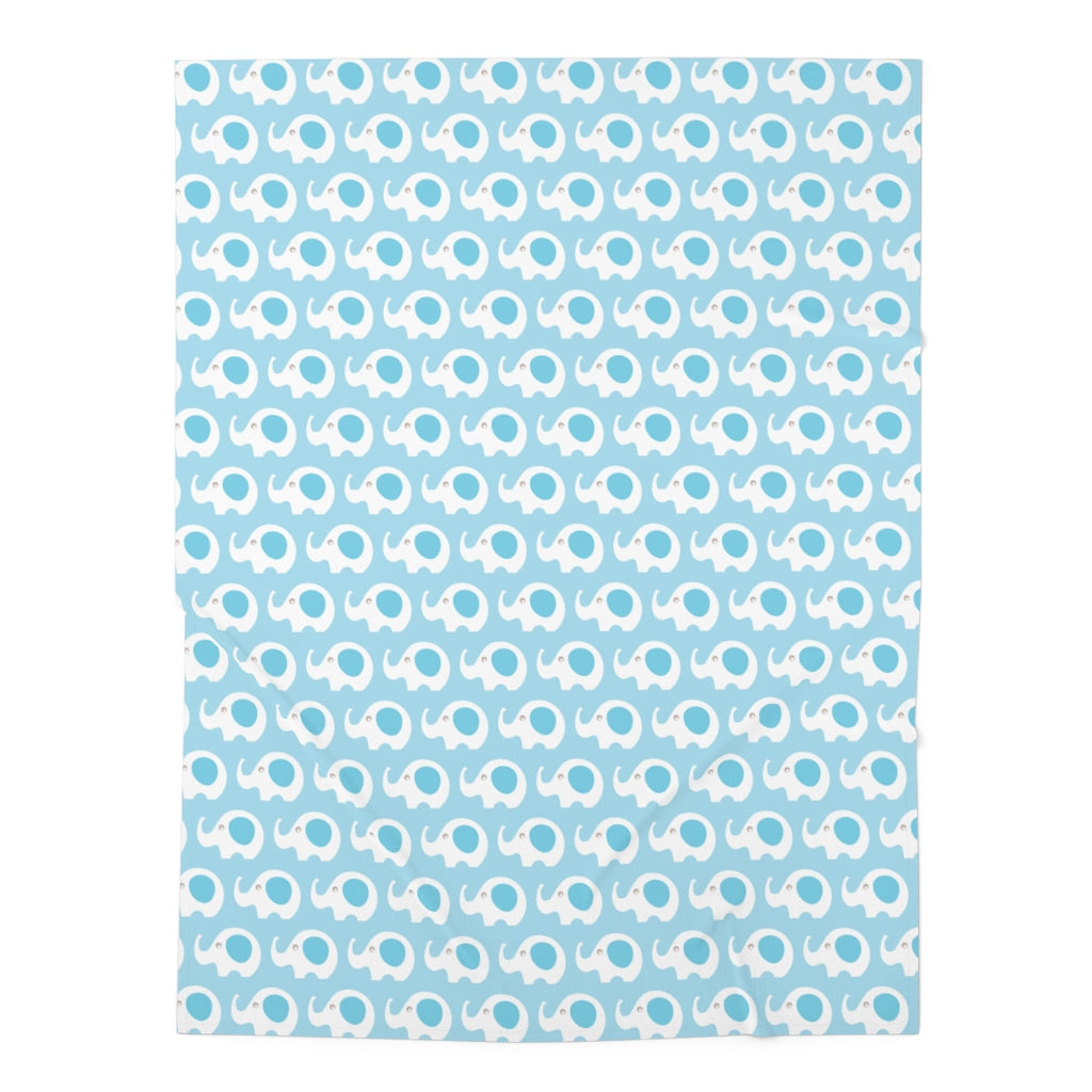 Blue Elephant Friend Baby Swaddle Blanket