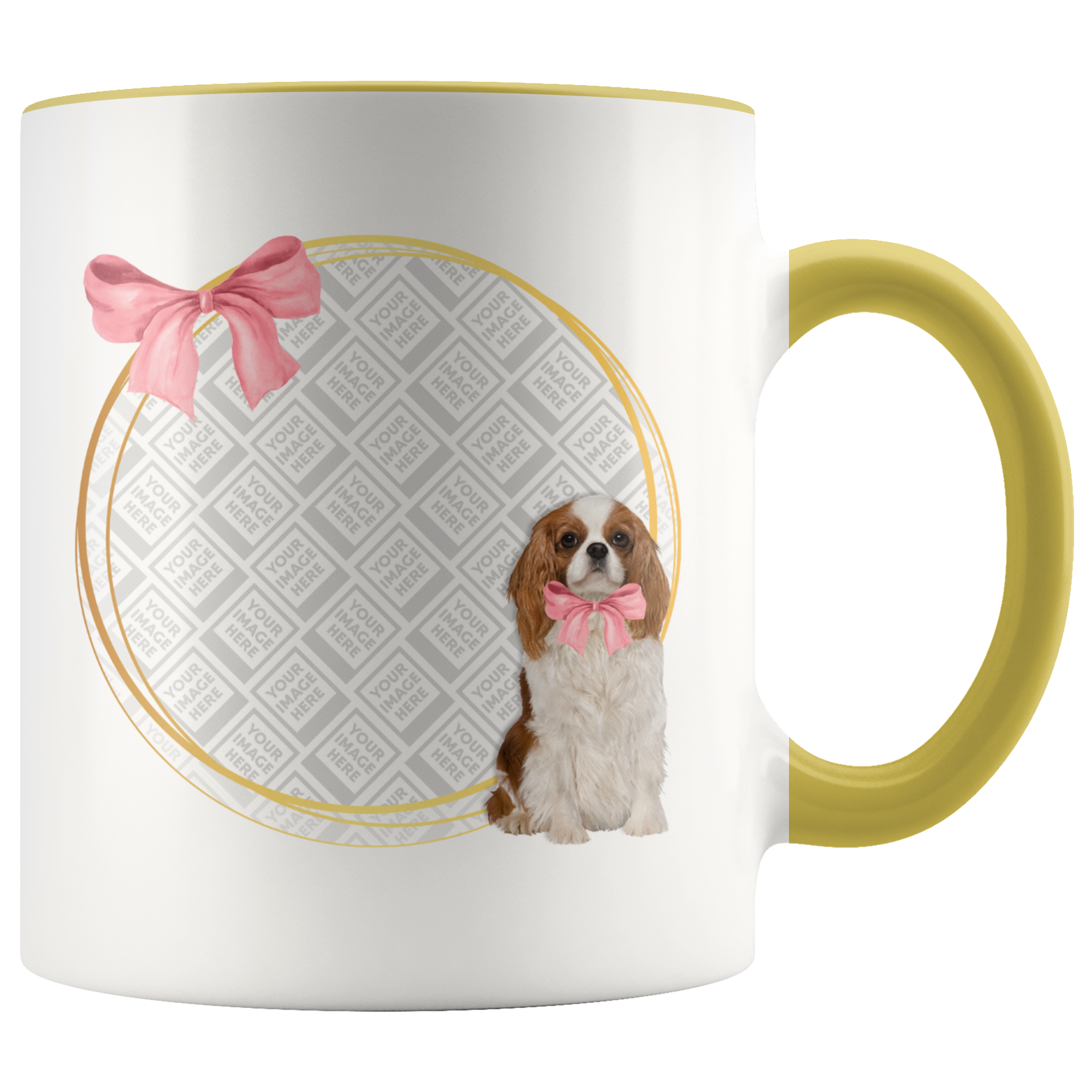 Pink Bow On My Puppy Personalized Mug