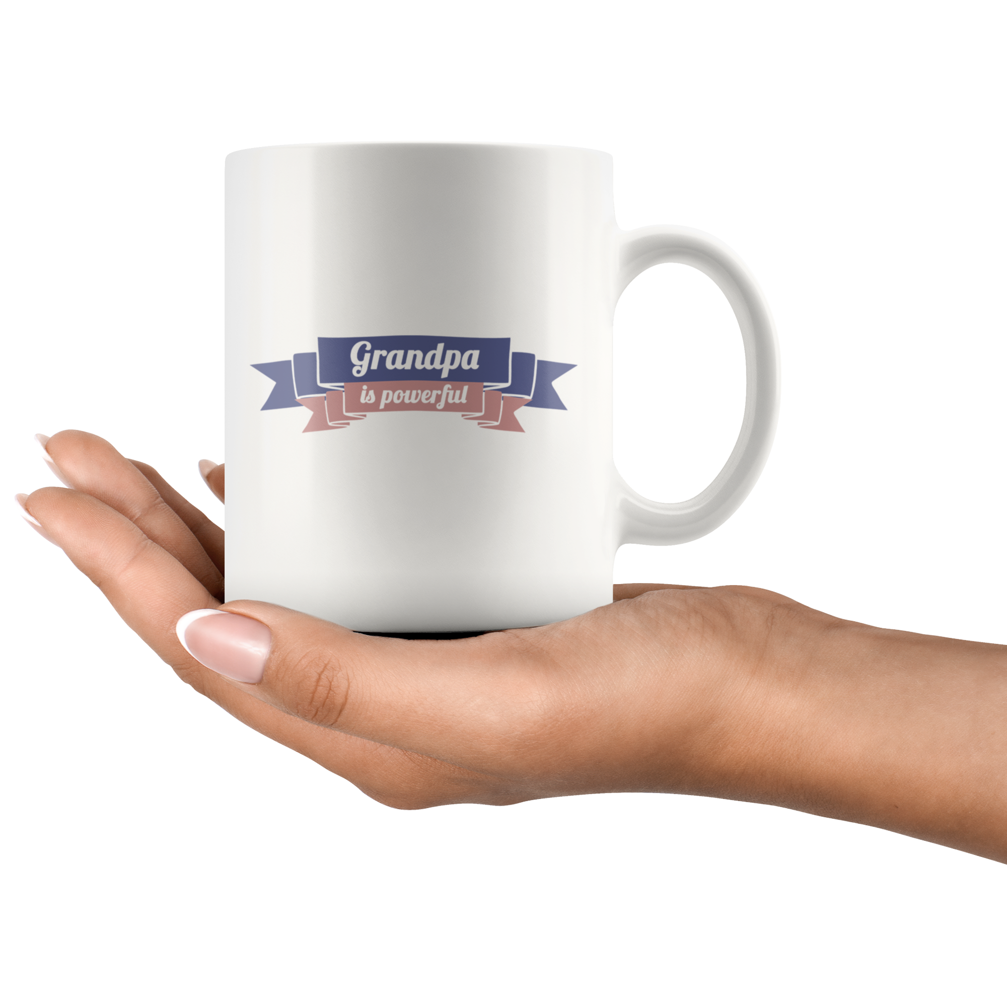 Powerful Grandpa Powerful Grandma Mug Set