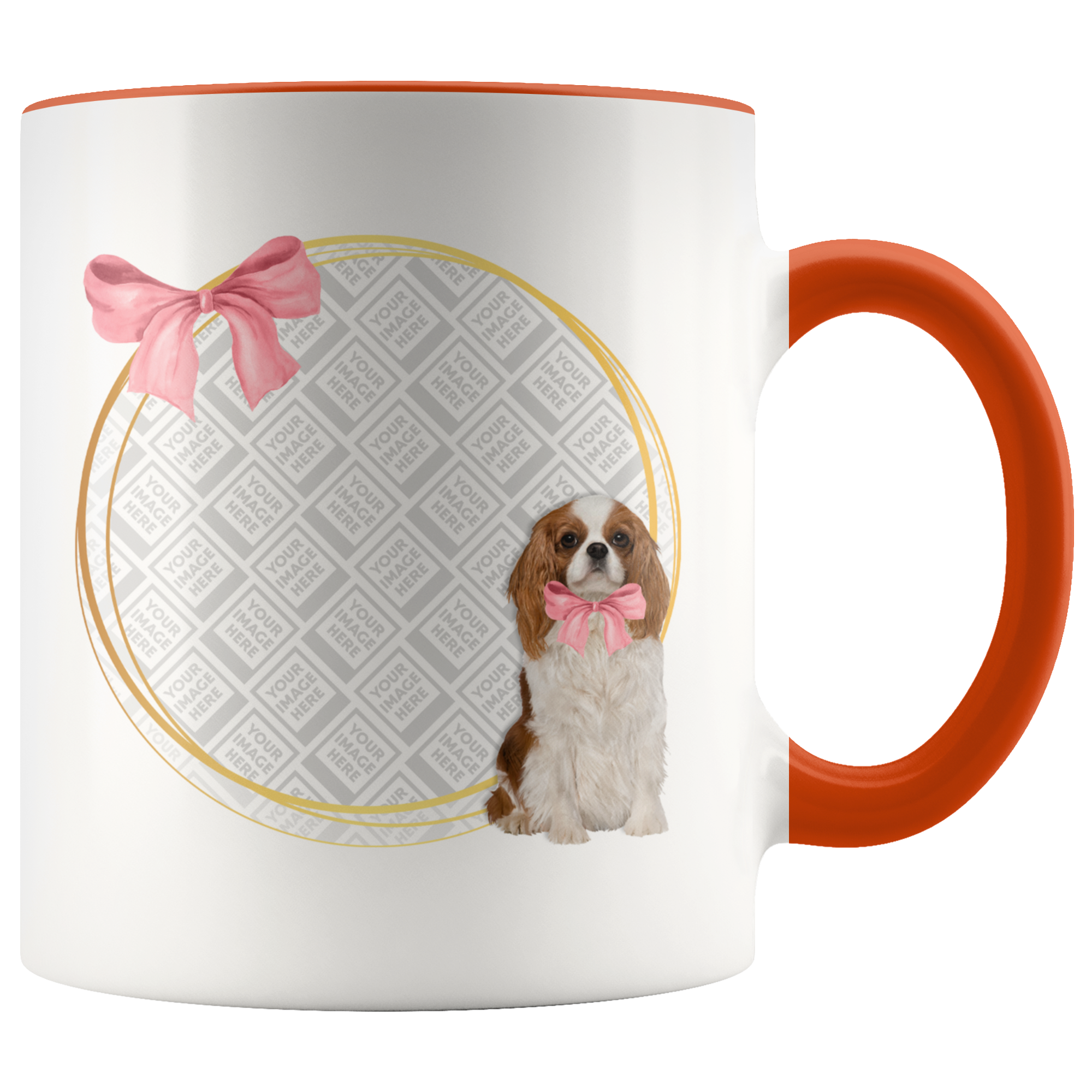 Pink Bow On My Puppy Personalized Mug