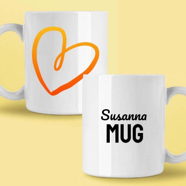 Heart Name Mug