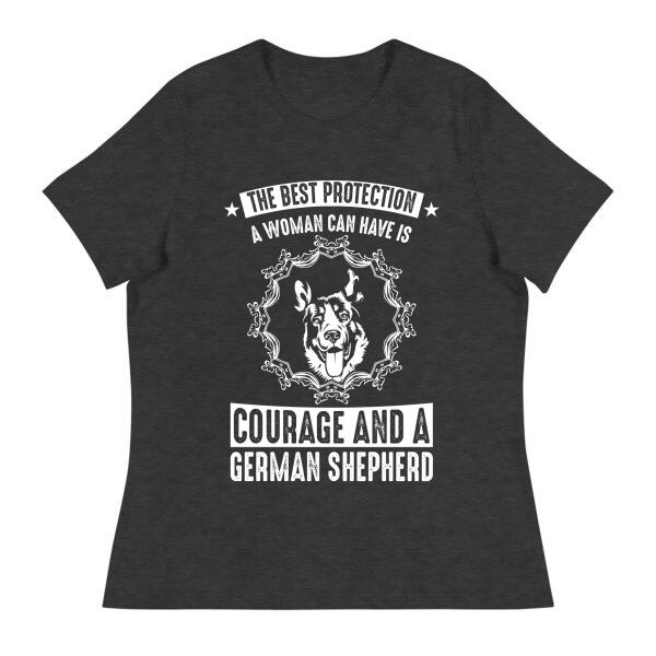 The Best Protection Courage and German Shepherd Pet Personalized T-Shirt