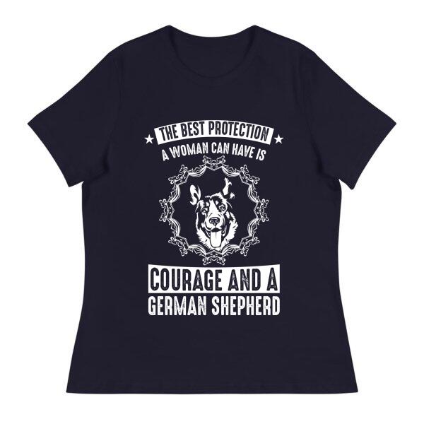 The Best Protection Courage and German Shepherd Pet Personalized T-Shirt