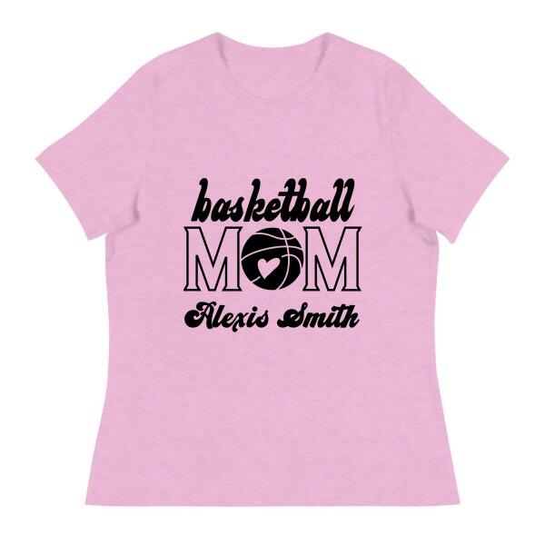 Basketball Mom Personalized Name Comfy T-Shirt