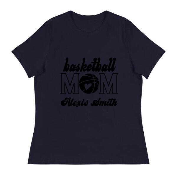 Basketball Mom Personalized Name Comfy T-Shirt