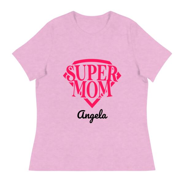 Super Mom Diamond Name Personalized T-Shirt