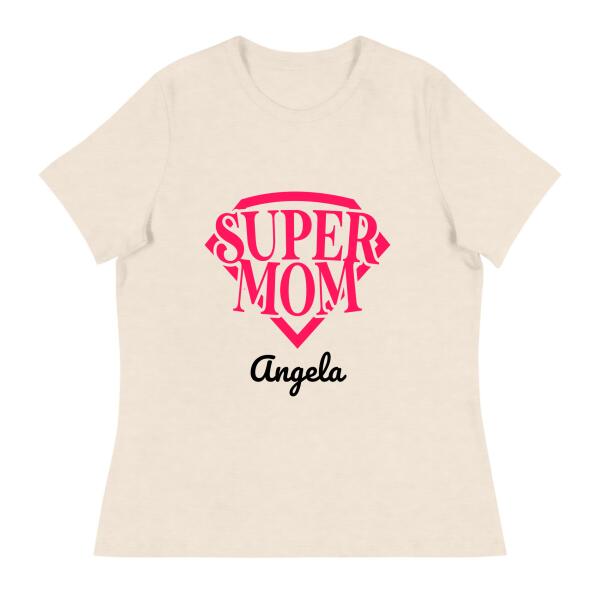 Super Mom Diamond Name Personalized T-Shirt