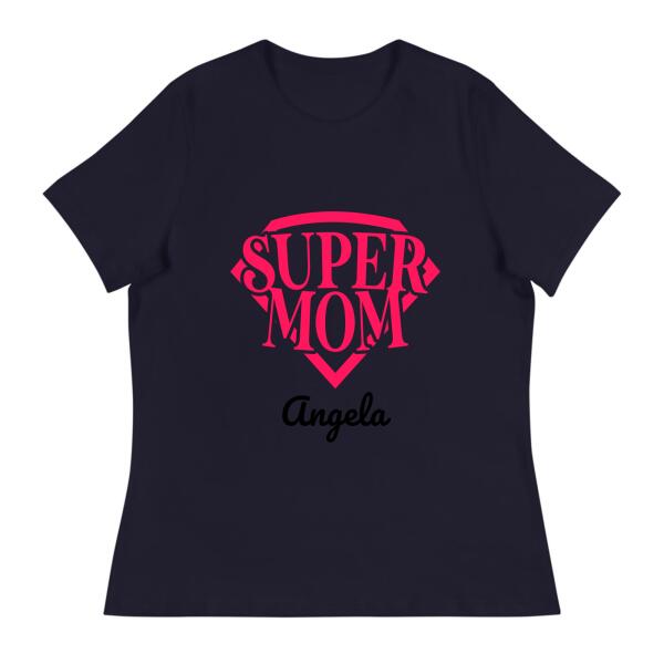 Super Mom Diamond Name Personalized T-Shirt