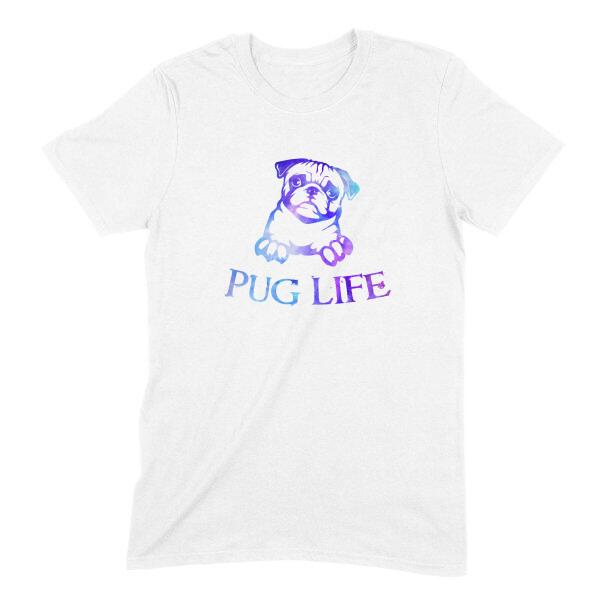 Pug Life Cute Pug Dog Personalized Color T-Shirt