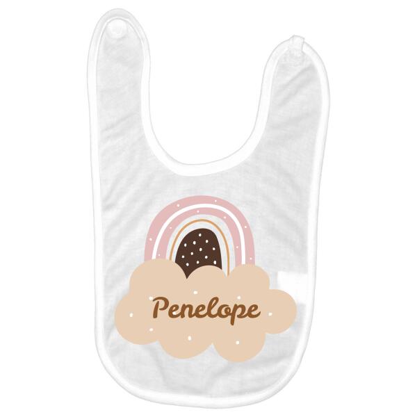 Pastel Rainbow Cute Personalized Baby Bib