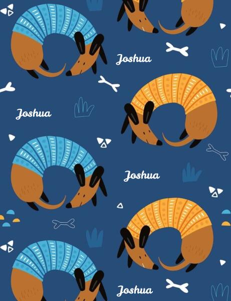Dogs and Puppy At Play Personalized Baby Swaddle Blanket