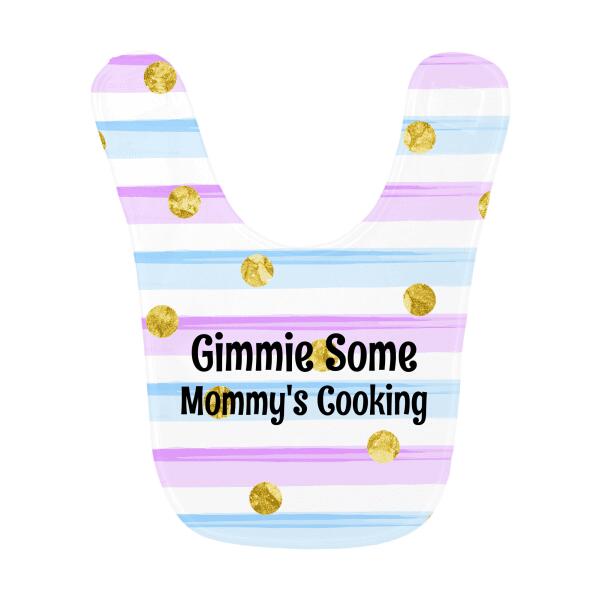 Gimmie Some Polka Dot Pastels Personalized Baby Bib