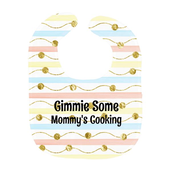 Gimmie Some Polka Dot Pastels Personalized Baby Bib