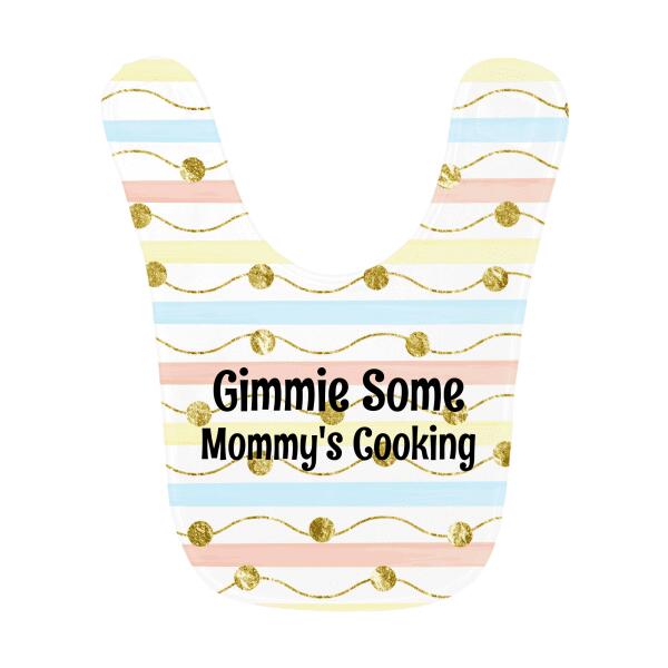 Gimmie Some Polka Dot Pastels Personalized Baby Bib