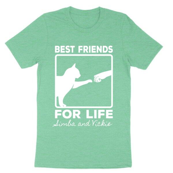 Best Friends for Life Fist Bump Cat Personalized T-Shirt