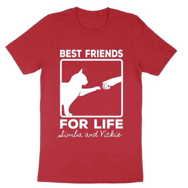 Best Friends for Life Fist Bump Cat Personalized T-Shirt