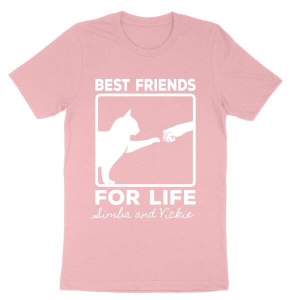 Best Friends for Life Fist Bump Cat Personalized T-Shirt