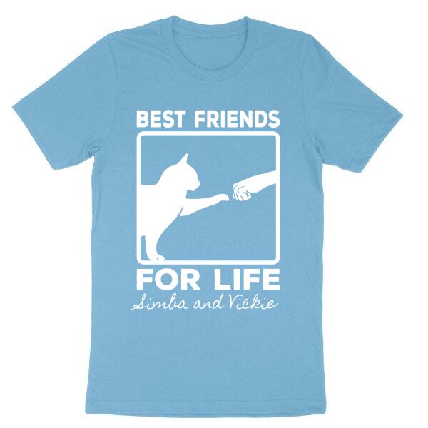 Best Friends for Life Fist Bump Cat Personalized T-Shirt