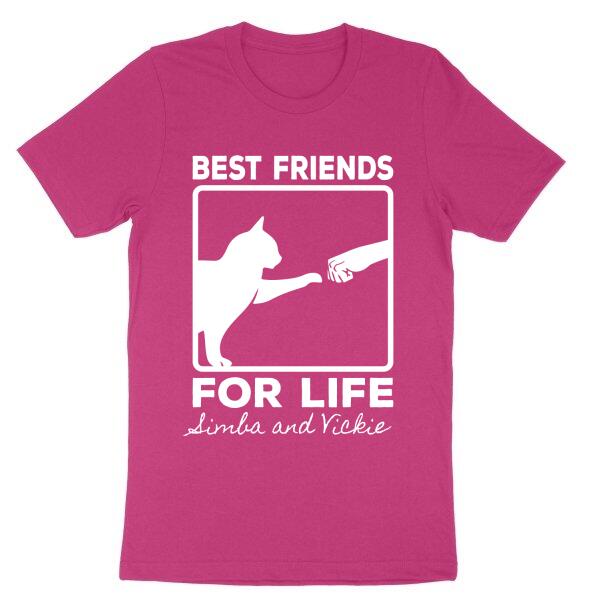 Best Friends for Life Fist Bump Cat Personalized T-Shirt