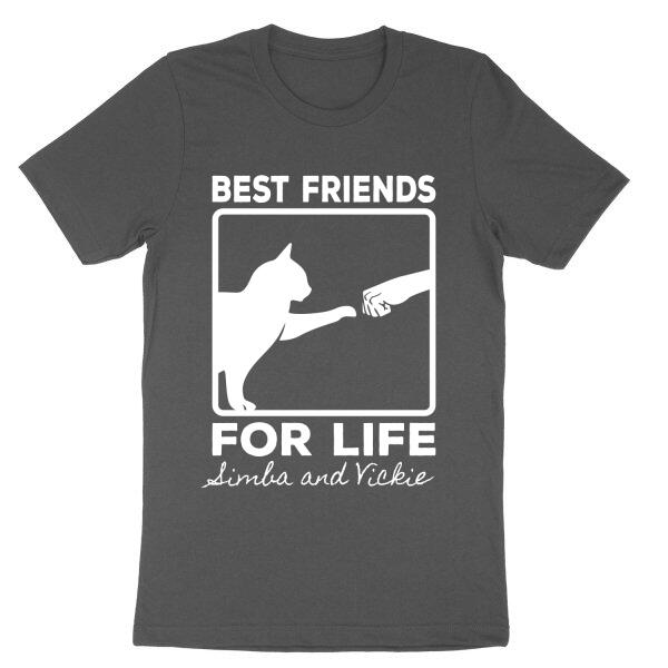 Best Friends for Life Fist Bump Cat Personalized T-Shirt