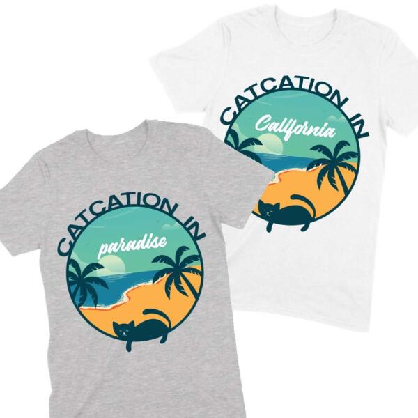 Catcation In Lazy Cat Vacation Personalized T-Shirt