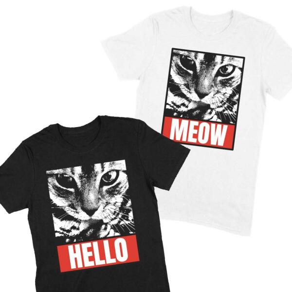 Cat Artistic Sketch Personalized T-Shirt