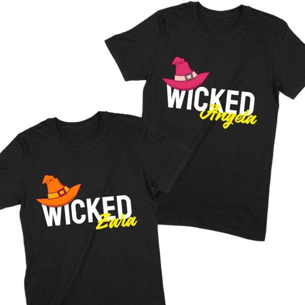 Wicked Witch Hat Halloween Personalized T-Shirt