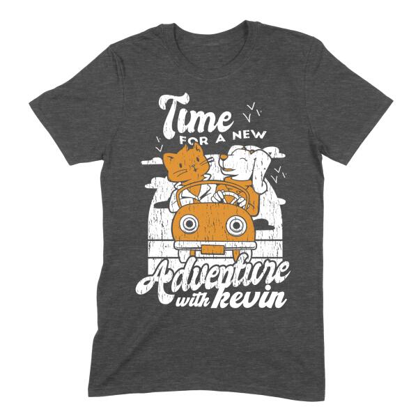 Cat and Dog Travel Buddies Personalized T-Shirt