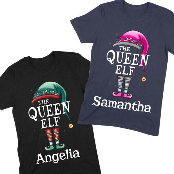 The Queen Elf Personalized Christmas T-Shirt