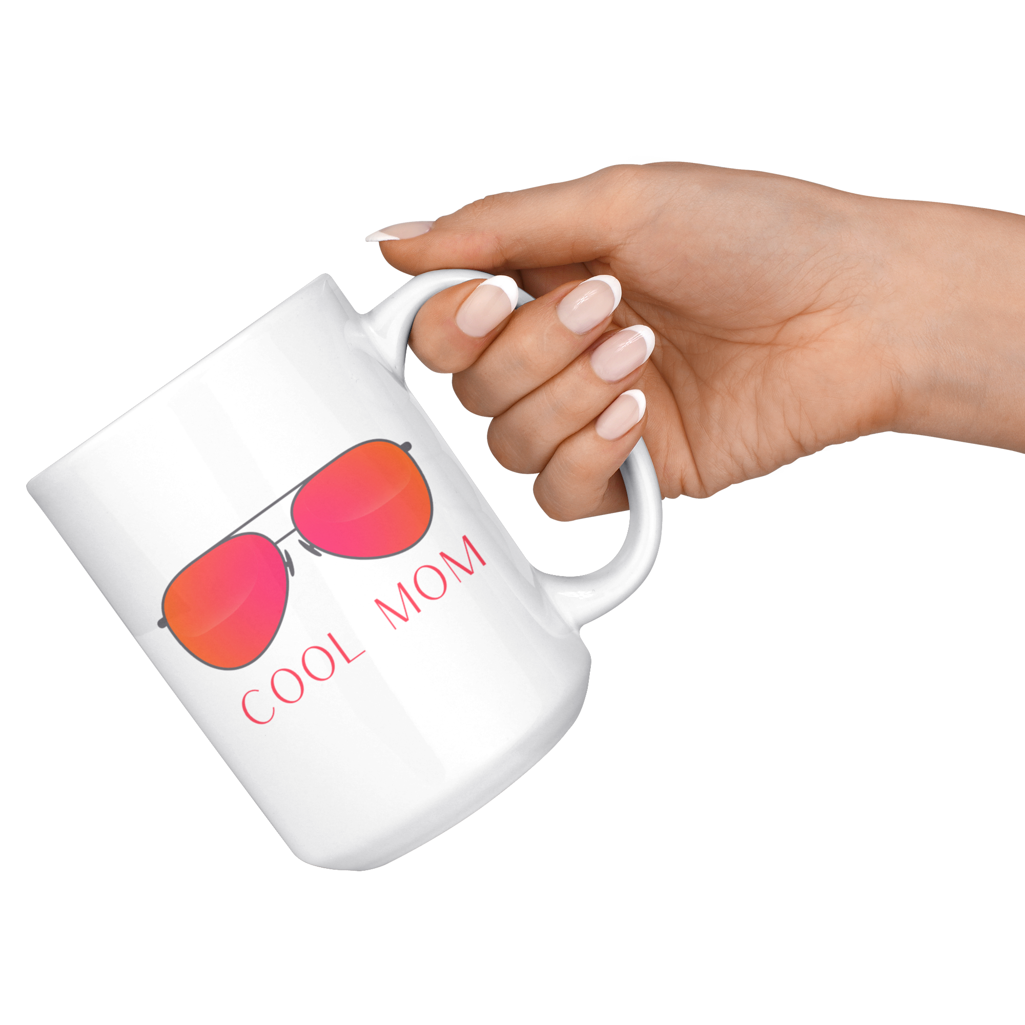 Cool Mom Cool Kid Retro Sunglasses 11oz+15oz Mug Set