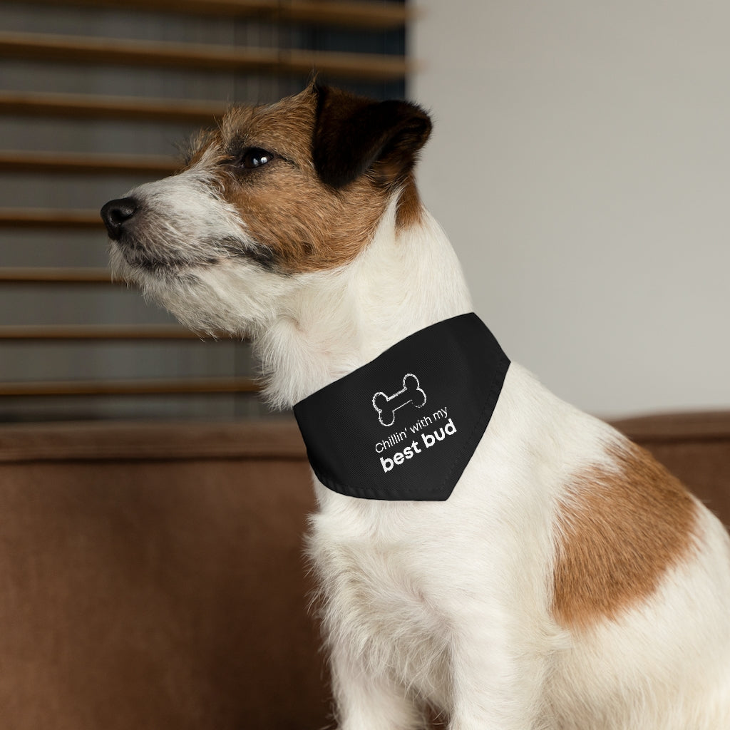 Chillin' With My Best Bud Pet Bandana Collar & T-Shirt Set