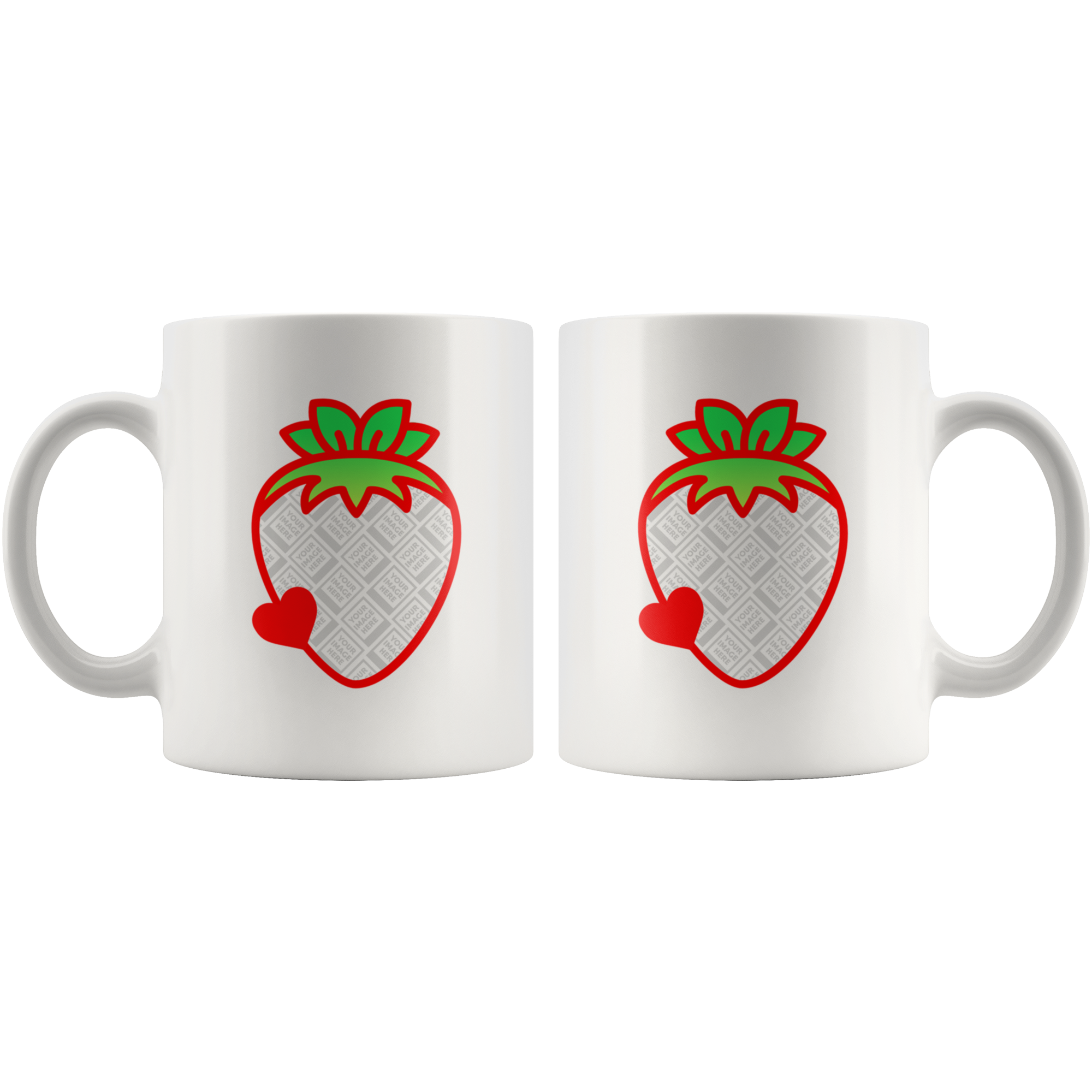 Strawberry Sweetie Heart Personalized Mug