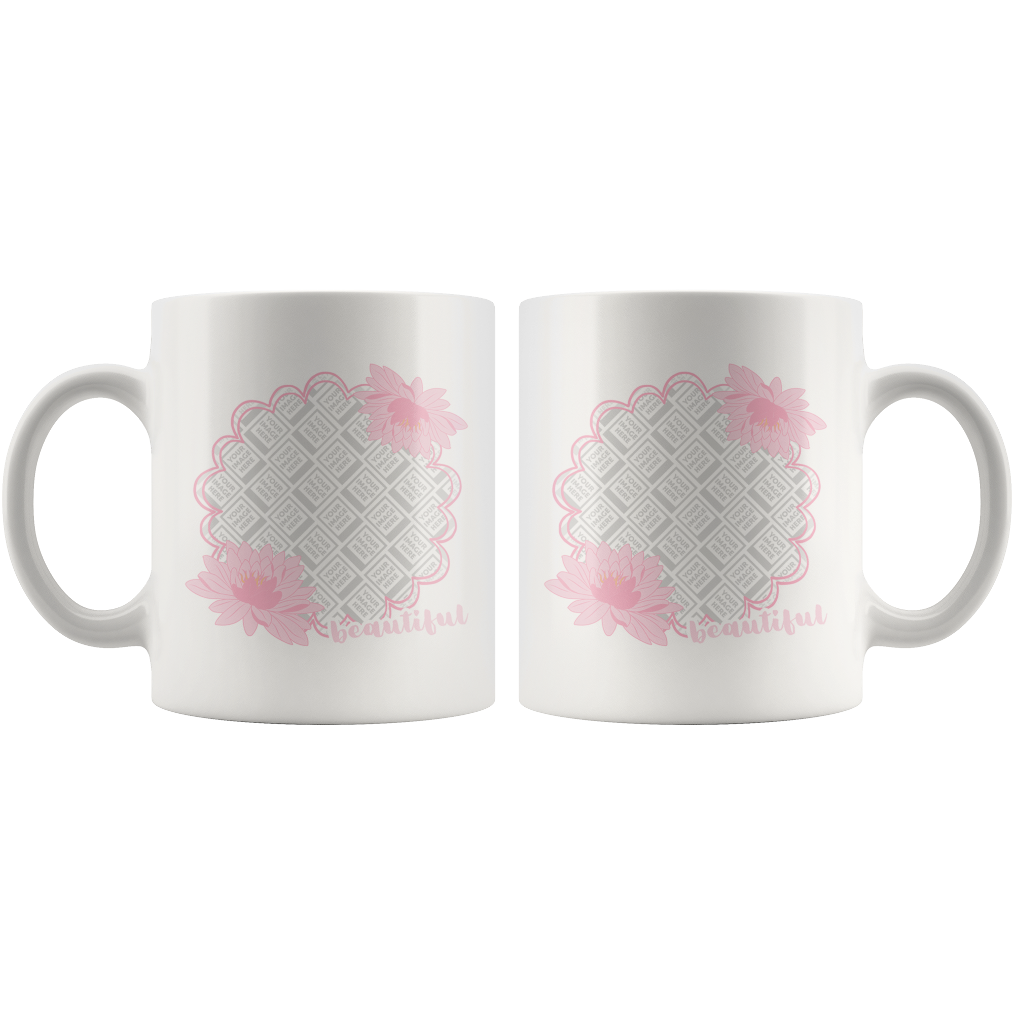 Beautiful Pink Lotus Personalized Mug