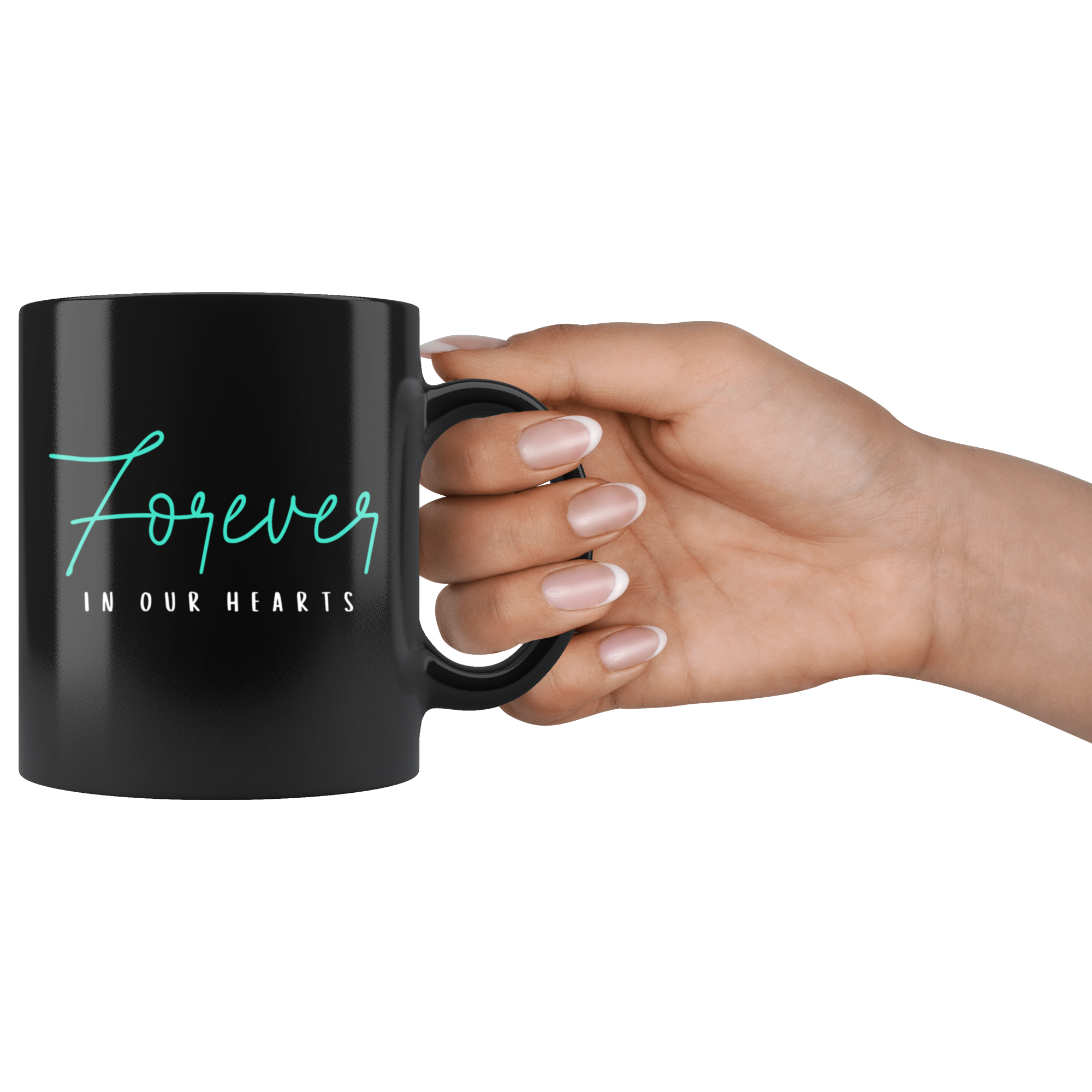 Forever In Our Hearts Black Mug Set
