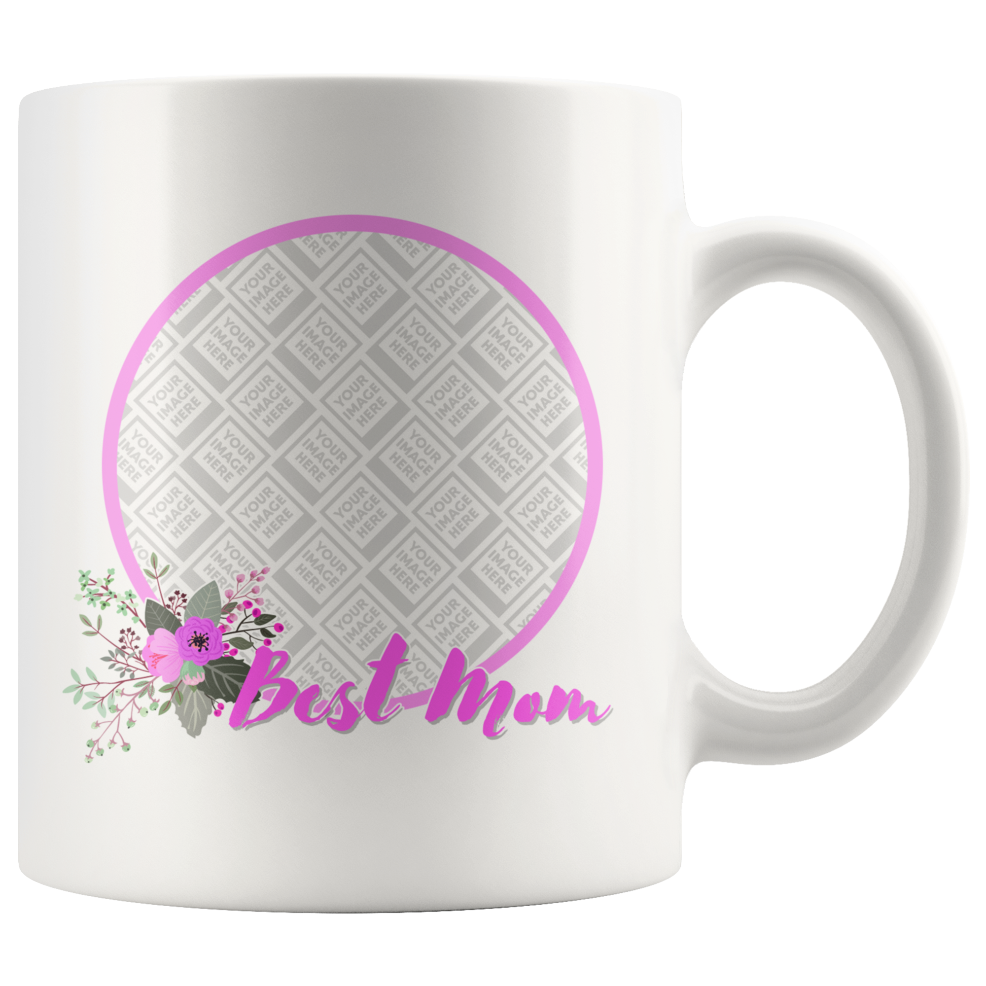 Best Mom Pretty Florals Personalized Mug