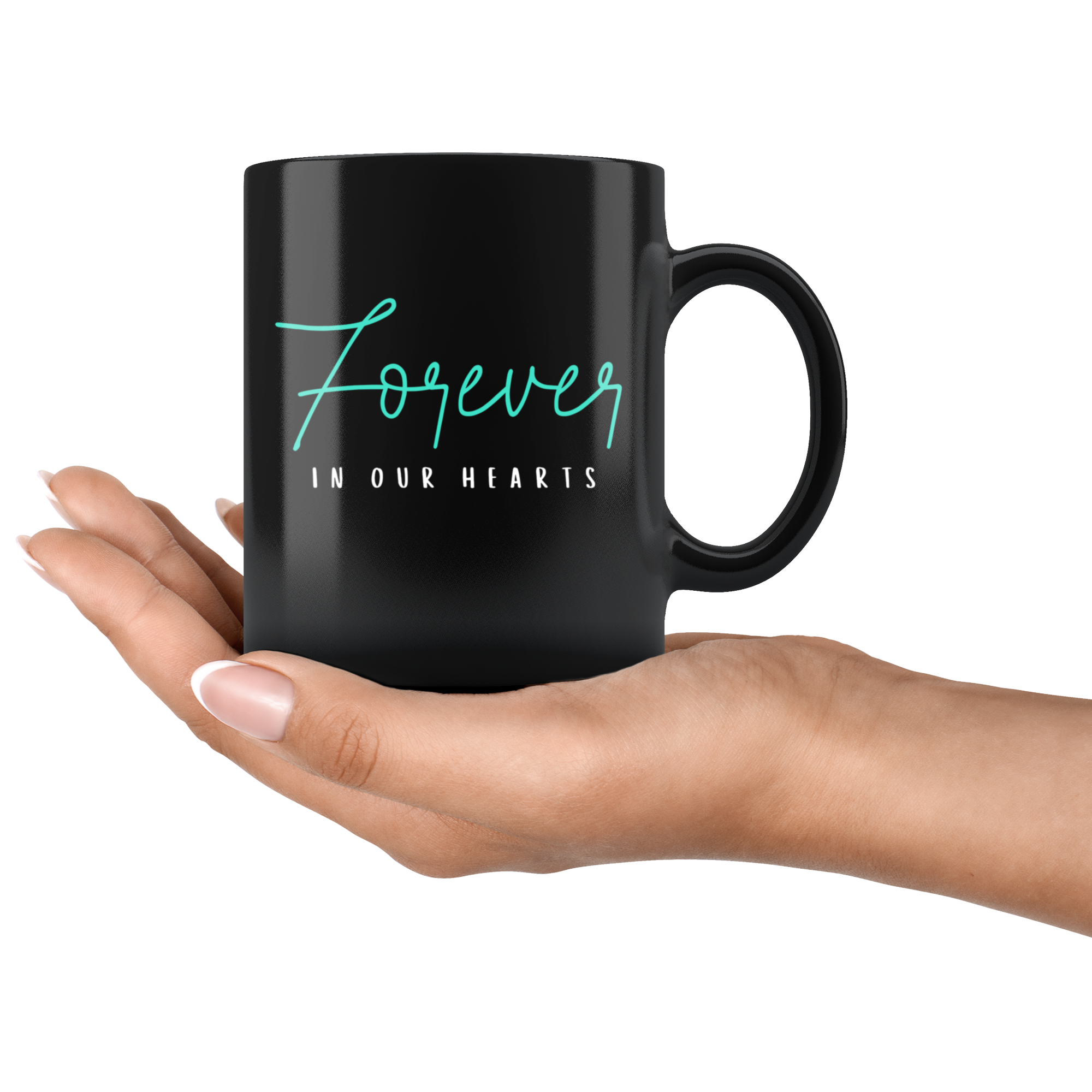 Forever In Our Hearts Black Mug Set