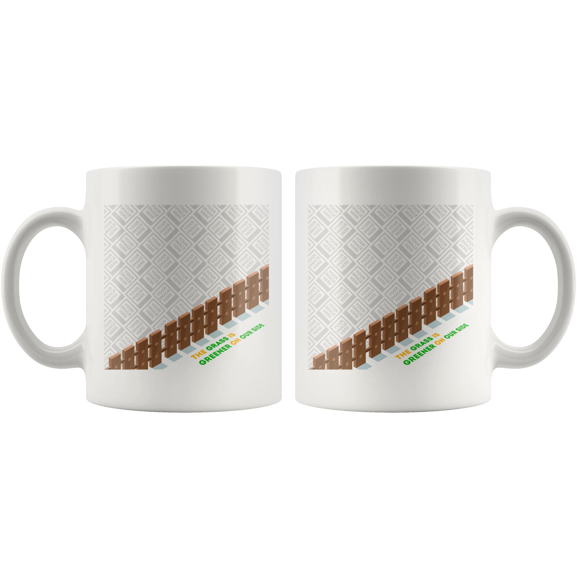 The Grass is Greener On Our Side Funny Personalized Mug