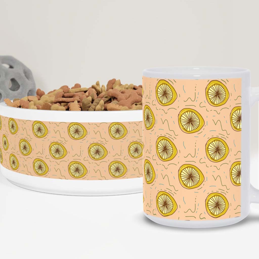 Lemon Squeeze Pet Bowl & Matching Mug