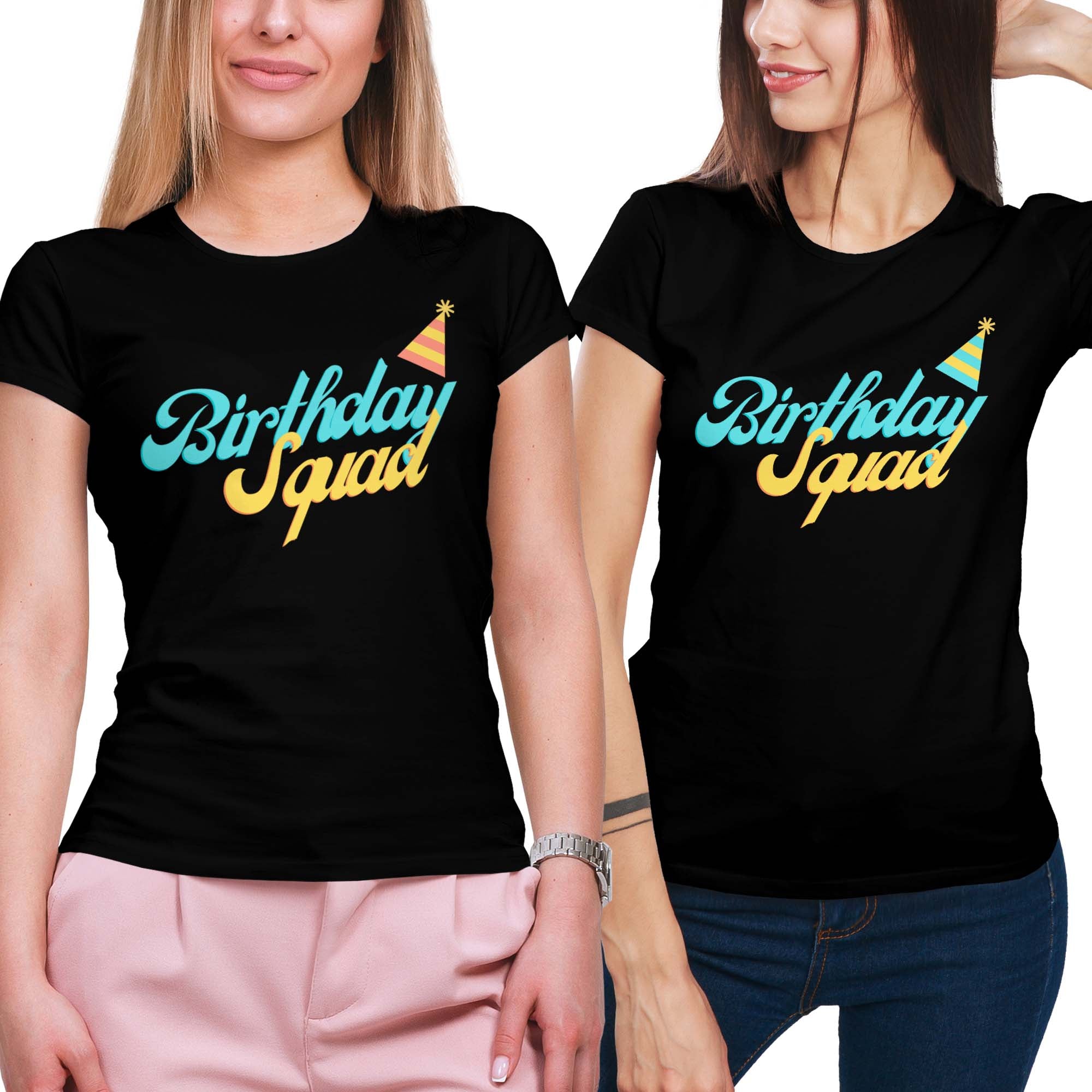 Birthday Squad Celebration Team Shirt Set