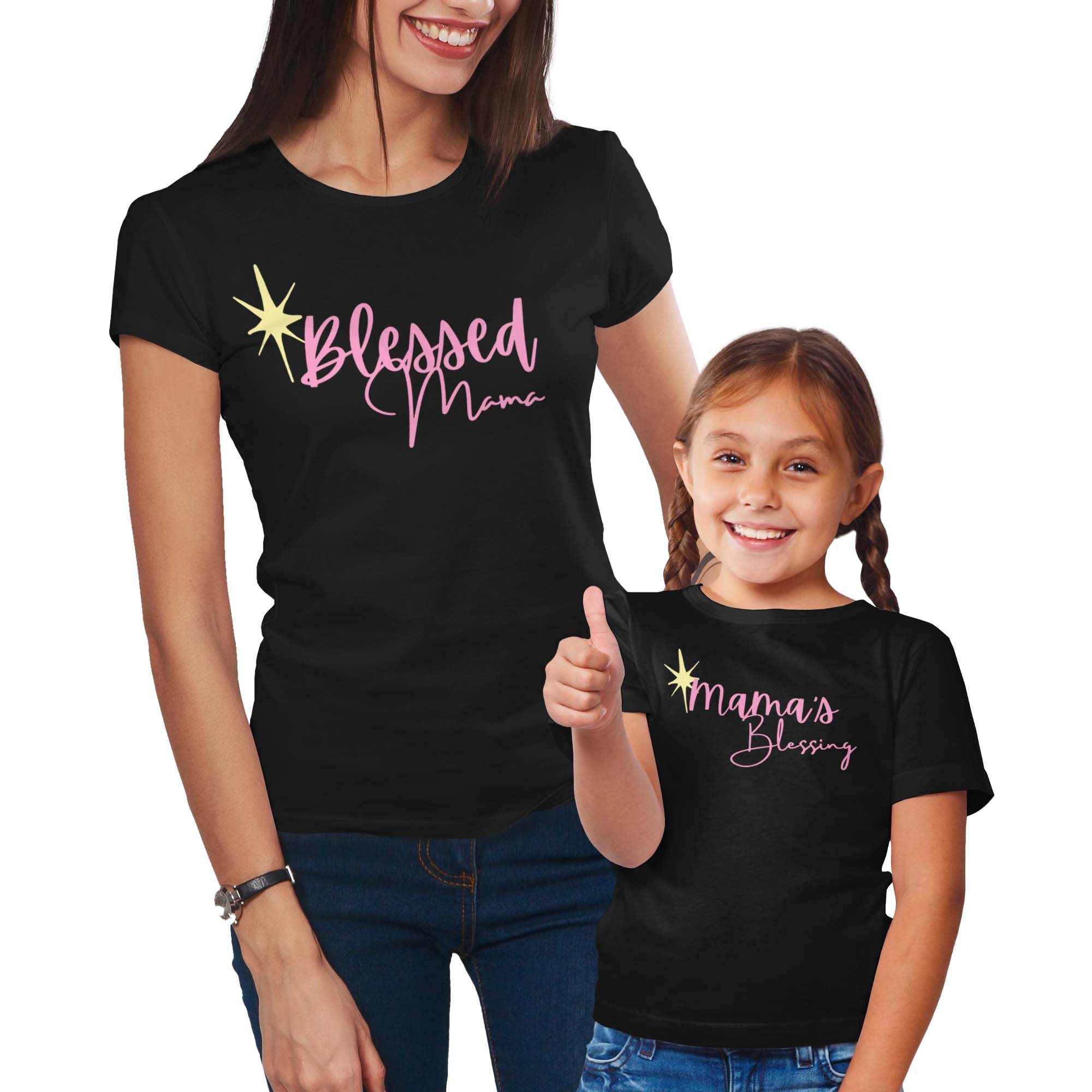 Mama's Blessing and Blessed Mama Cute Mommy & Me Set Combo