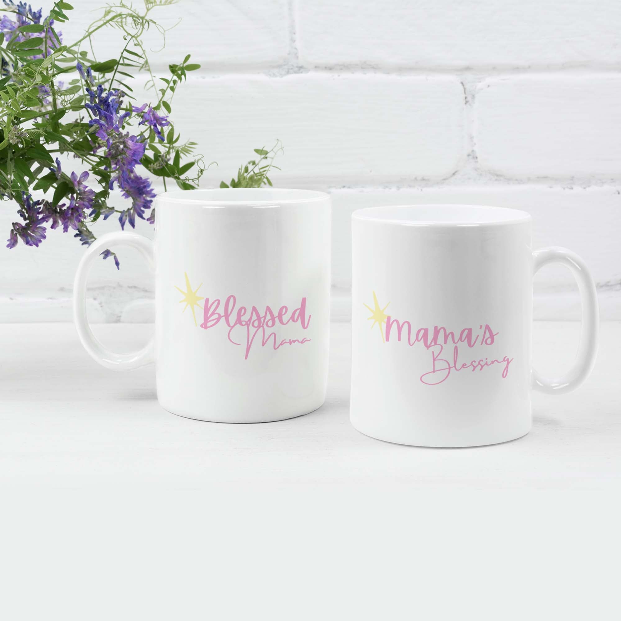 Mama's Blessing and Blessed Mama Cute Mug Combo