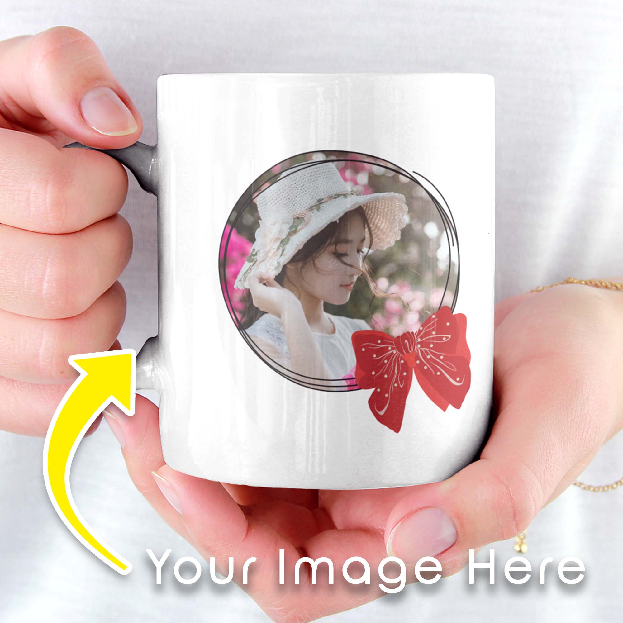 Fluffy Ribbon Personalized Mug