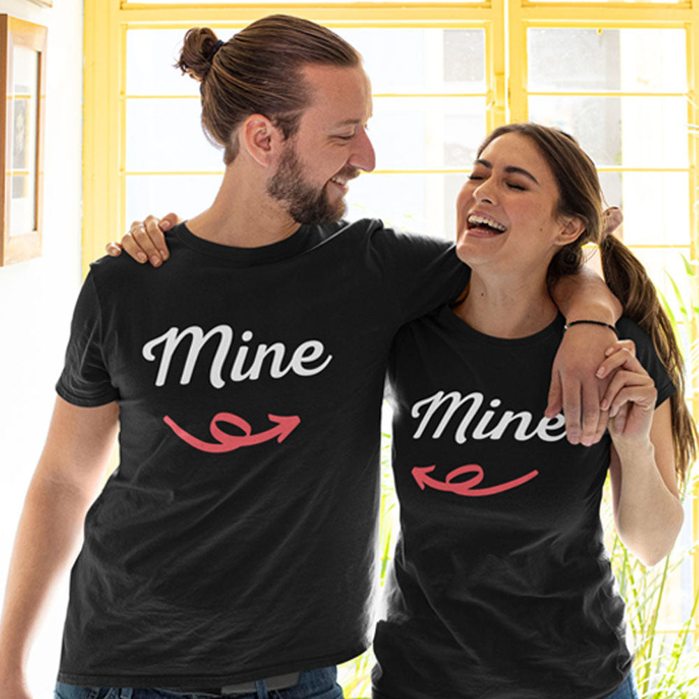 Mine Cute Couple T-Shirt Combo Set