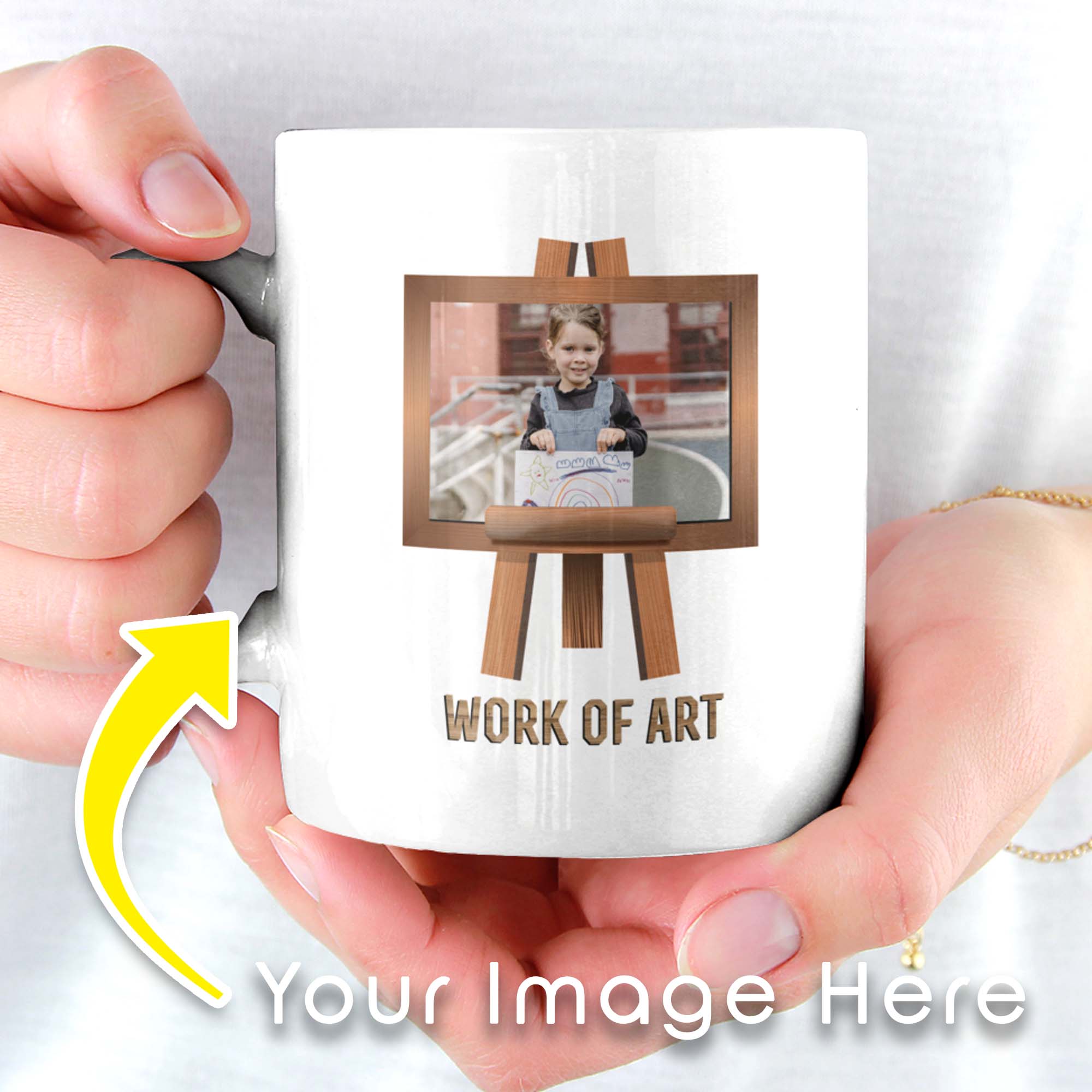 Work of Art Easel Personalized Mug