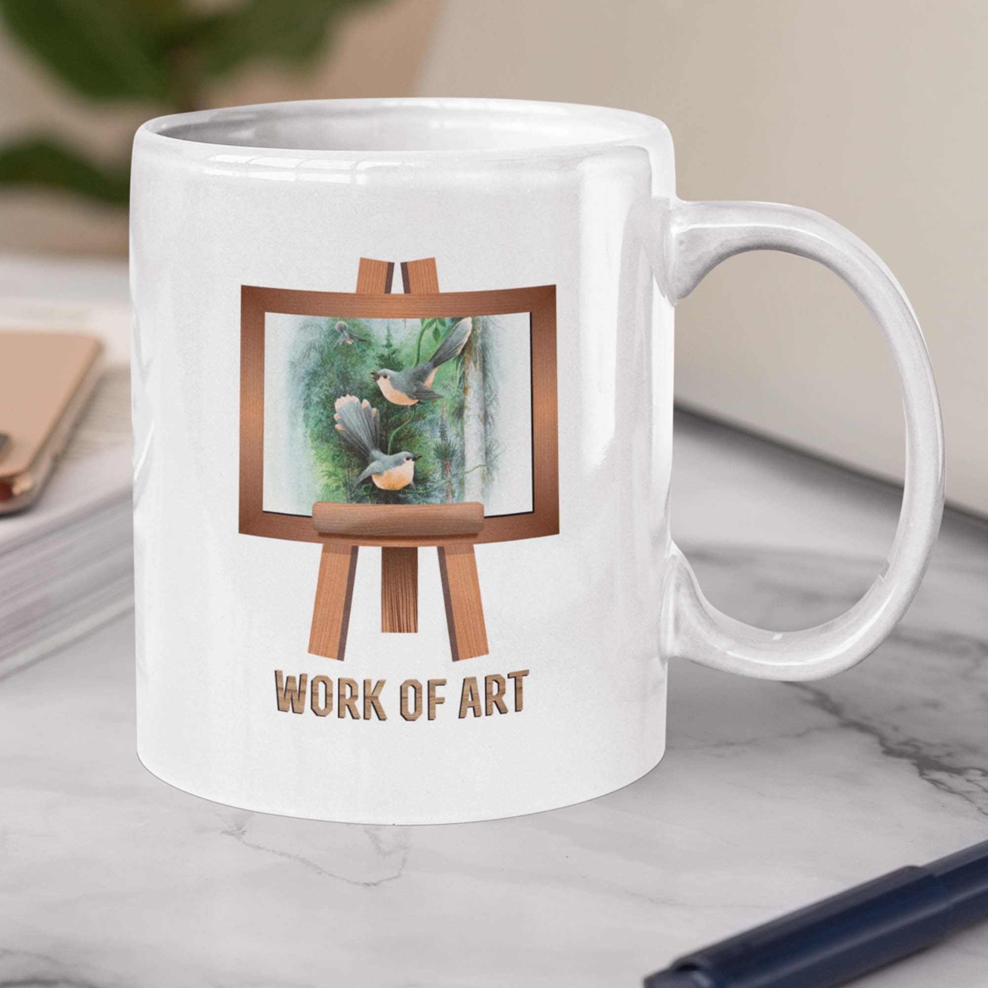 Work of Art Easel Personalized Mug