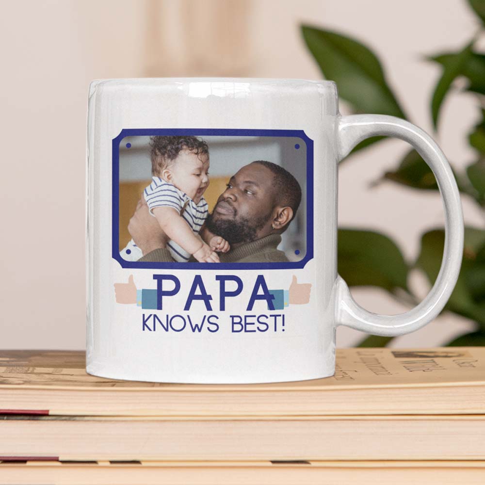 Papa Knows Best! Personalized Mug for Dad, Father