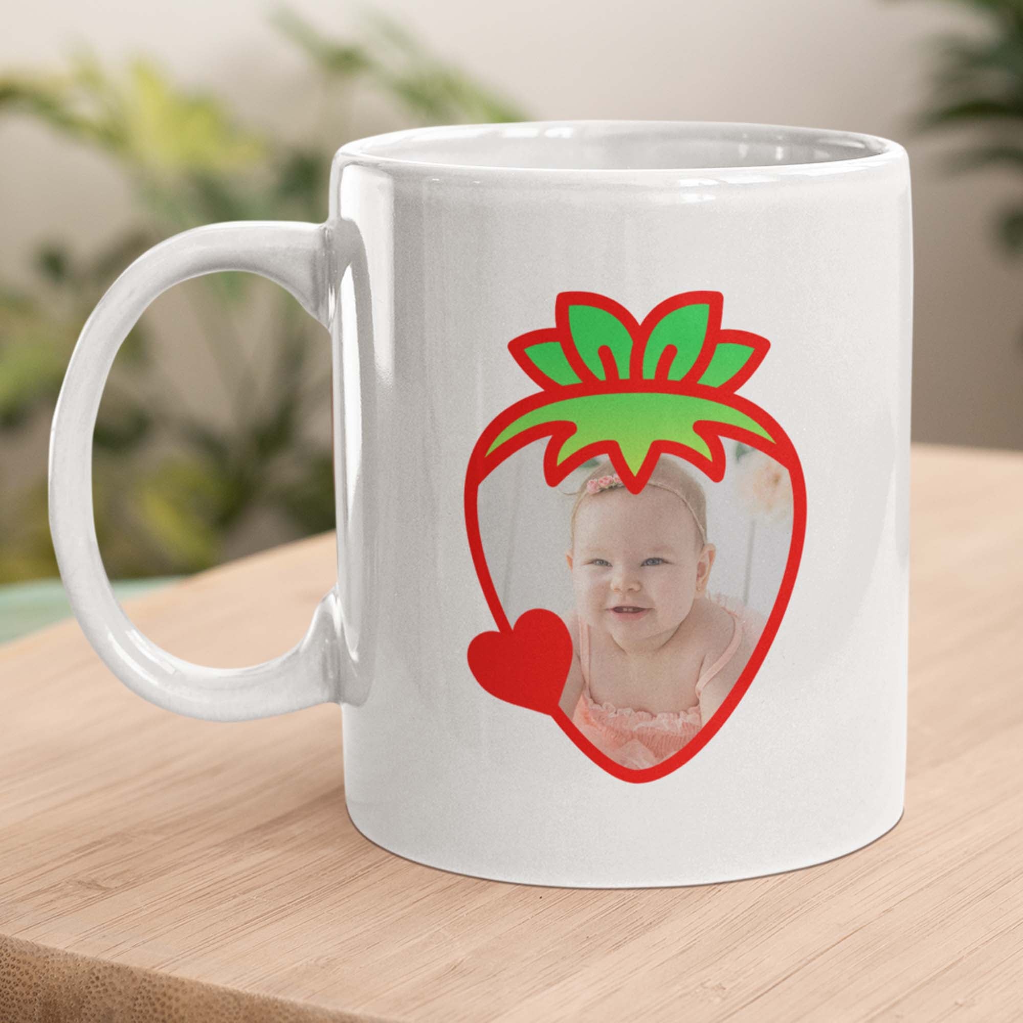 Strawberry Sweetie Heart Personalized Mug
