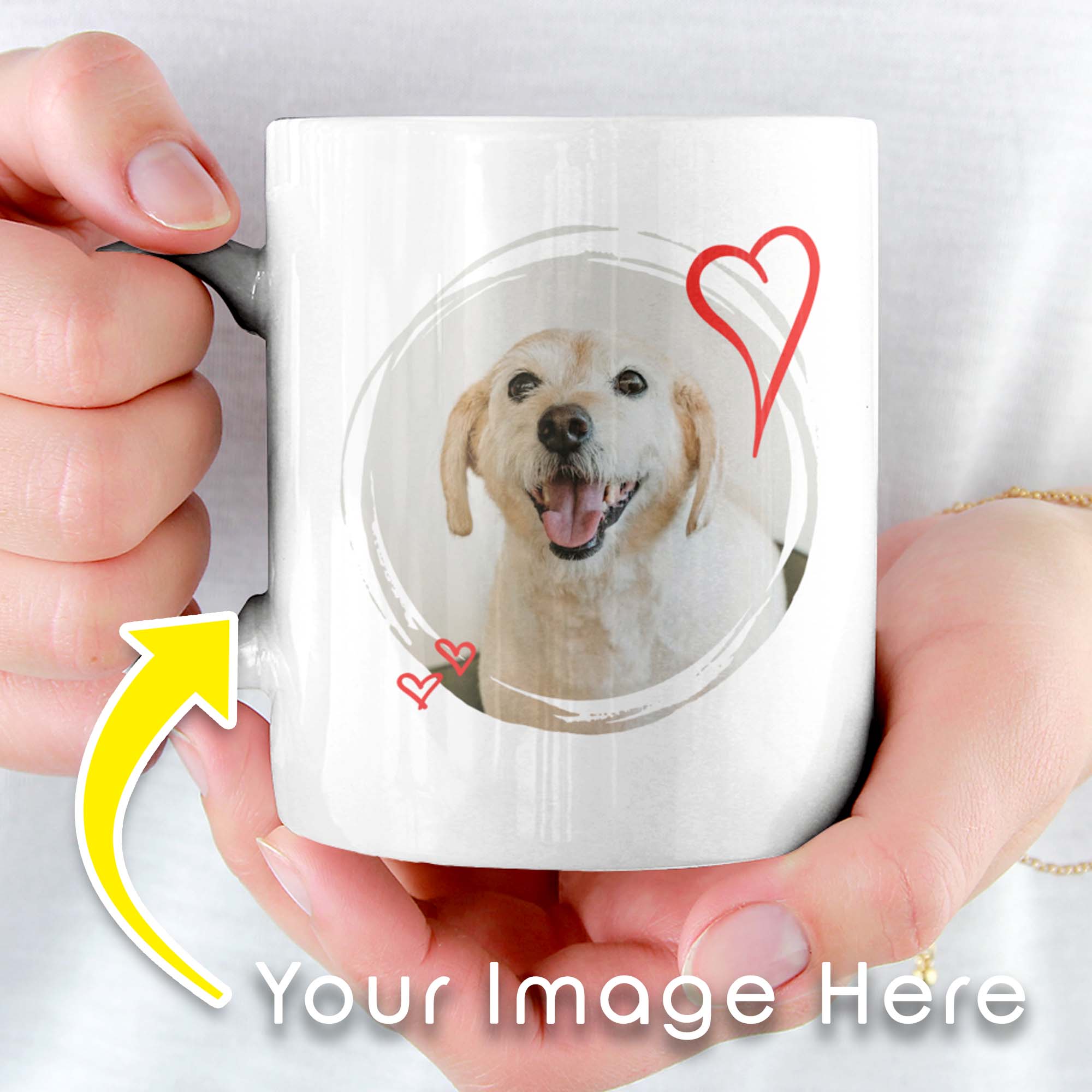 Flying Hearts Personalized Mug