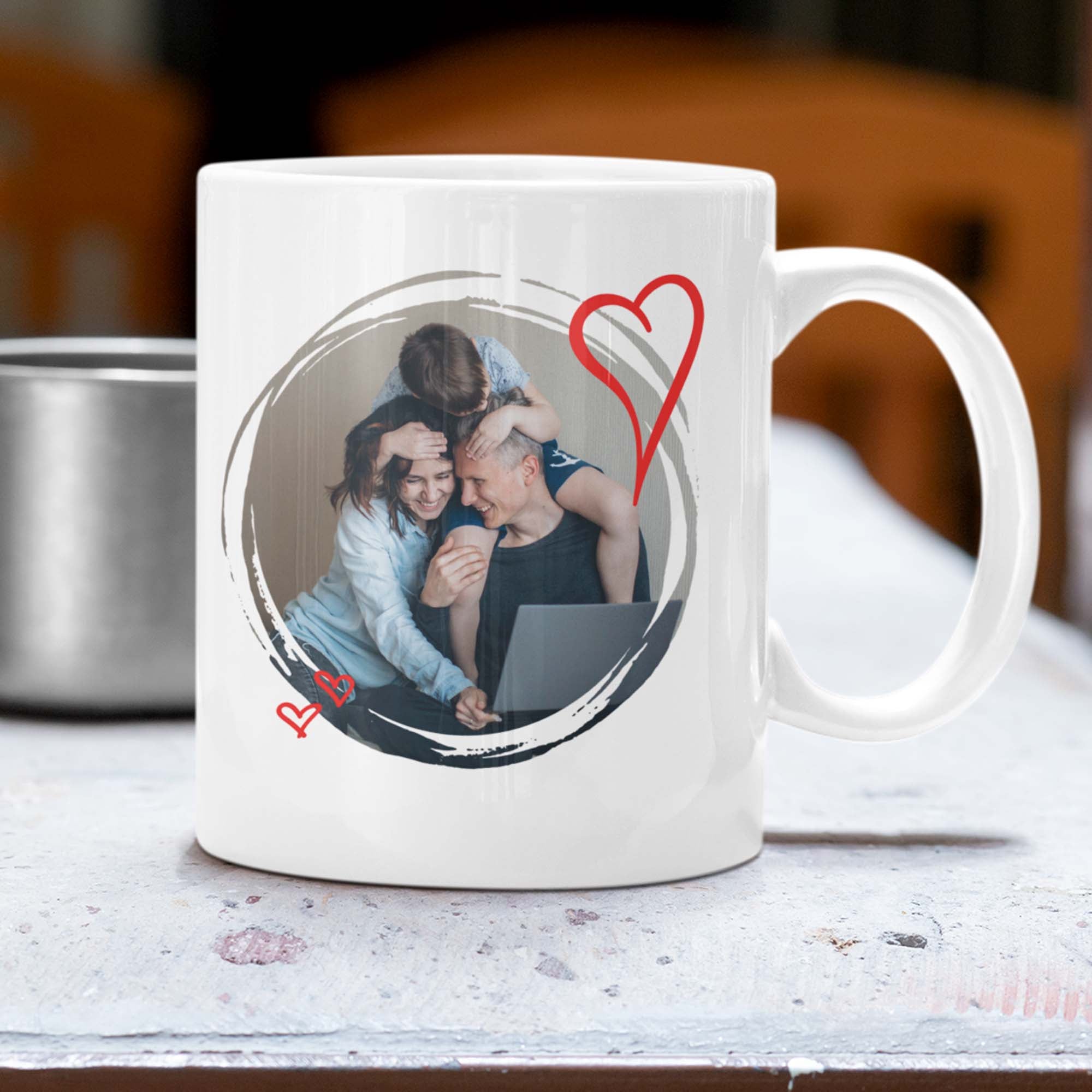 Flying Hearts Personalized Mug